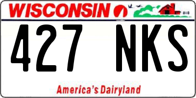 WI license plate 427NKS