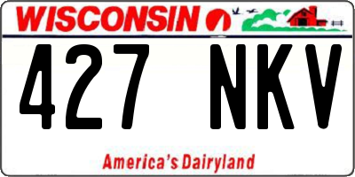 WI license plate 427NKV