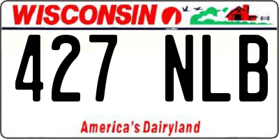 WI license plate 427NLB
