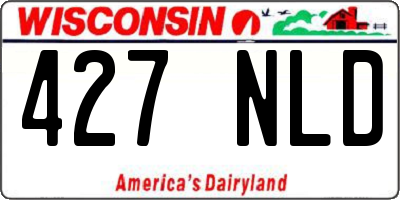 WI license plate 427NLD