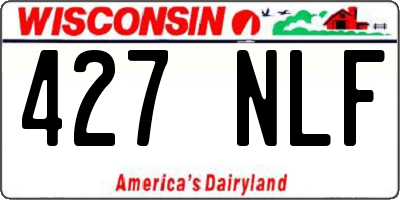 WI license plate 427NLF