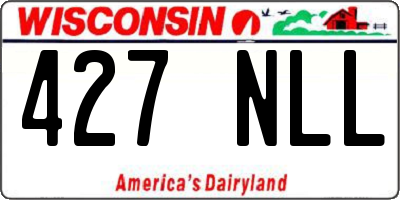 WI license plate 427NLL