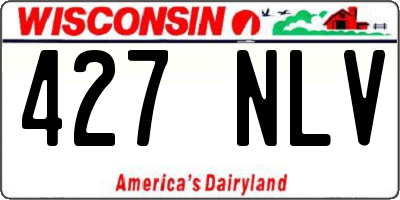 WI license plate 427NLV
