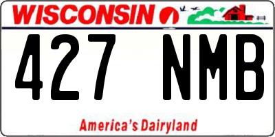 WI license plate 427NMB