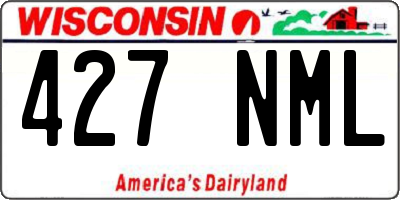 WI license plate 427NML