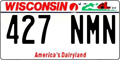 WI license plate 427NMN