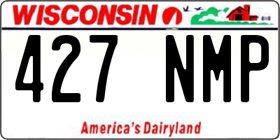 WI license plate 427NMP