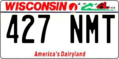 WI license plate 427NMT