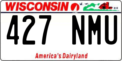 WI license plate 427NMU