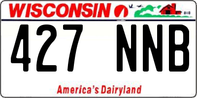 WI license plate 427NNB