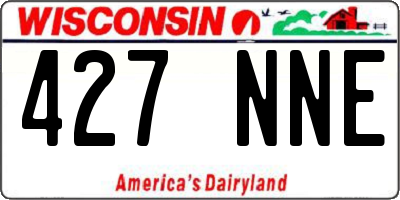 WI license plate 427NNE