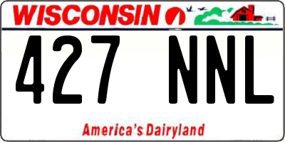 WI license plate 427NNL