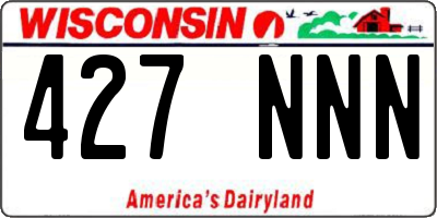 WI license plate 427NNN