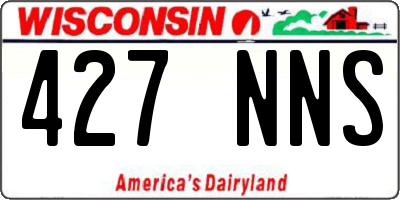 WI license plate 427NNS