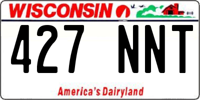 WI license plate 427NNT