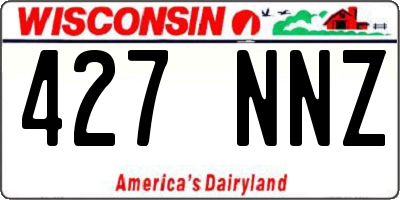 WI license plate 427NNZ