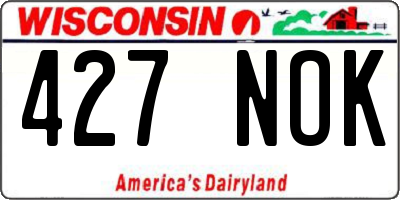 WI license plate 427NOK