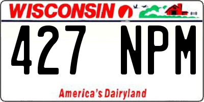 WI license plate 427NPM