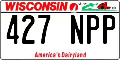 WI license plate 427NPP