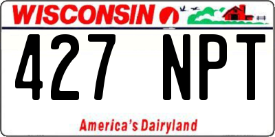 WI license plate 427NPT
