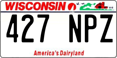 WI license plate 427NPZ