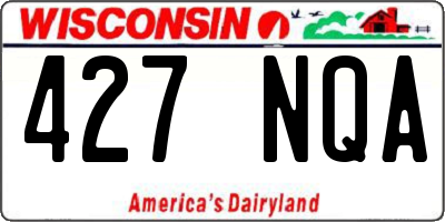 WI license plate 427NQA