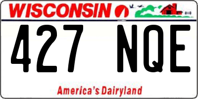 WI license plate 427NQE