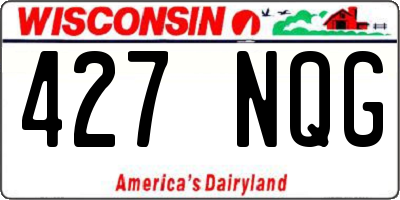 WI license plate 427NQG