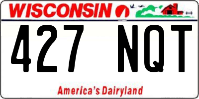 WI license plate 427NQT
