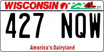 WI license plate 427NQW