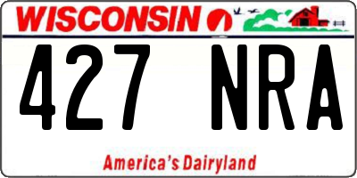 WI license plate 427NRA
