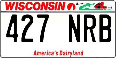WI license plate 427NRB