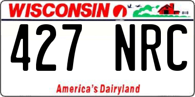 WI license plate 427NRC