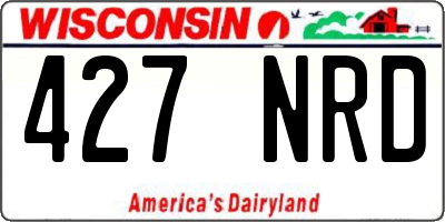 WI license plate 427NRD