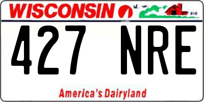WI license plate 427NRE