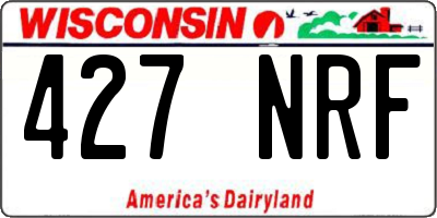 WI license plate 427NRF