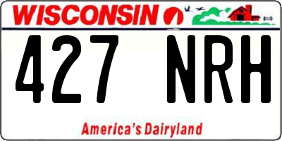 WI license plate 427NRH