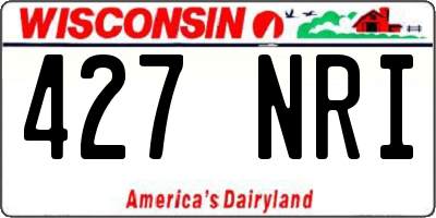 WI license plate 427NRI