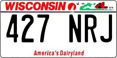 WI license plate 427NRJ