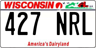 WI license plate 427NRL