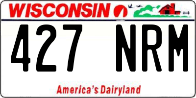 WI license plate 427NRM