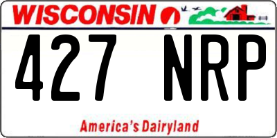 WI license plate 427NRP