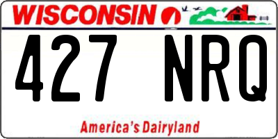 WI license plate 427NRQ