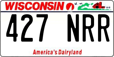 WI license plate 427NRR