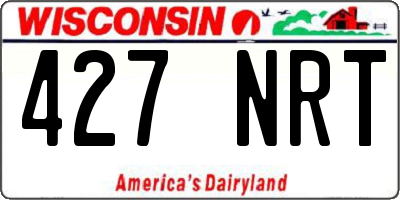 WI license plate 427NRT
