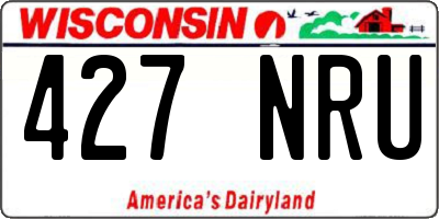 WI license plate 427NRU