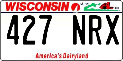 WI license plate 427NRX