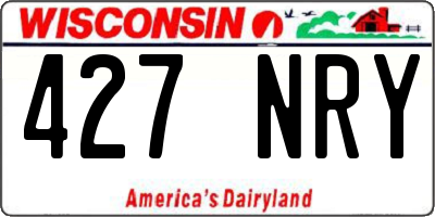 WI license plate 427NRY