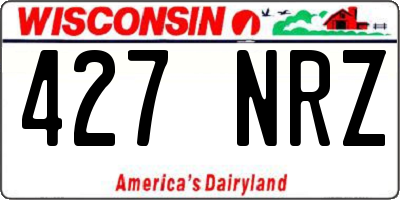 WI license plate 427NRZ