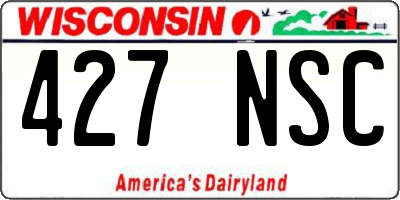WI license plate 427NSC